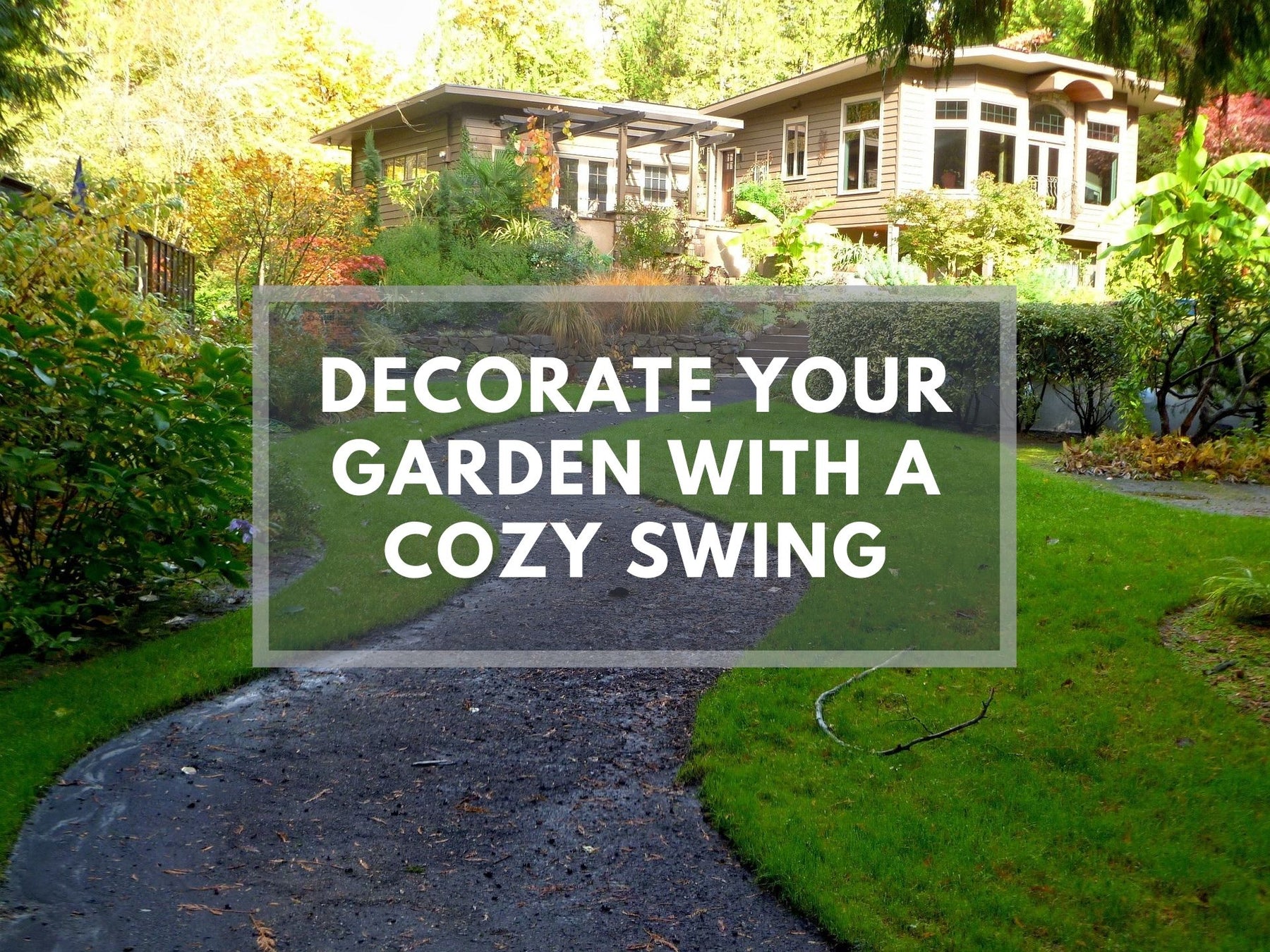 wooden garden swing