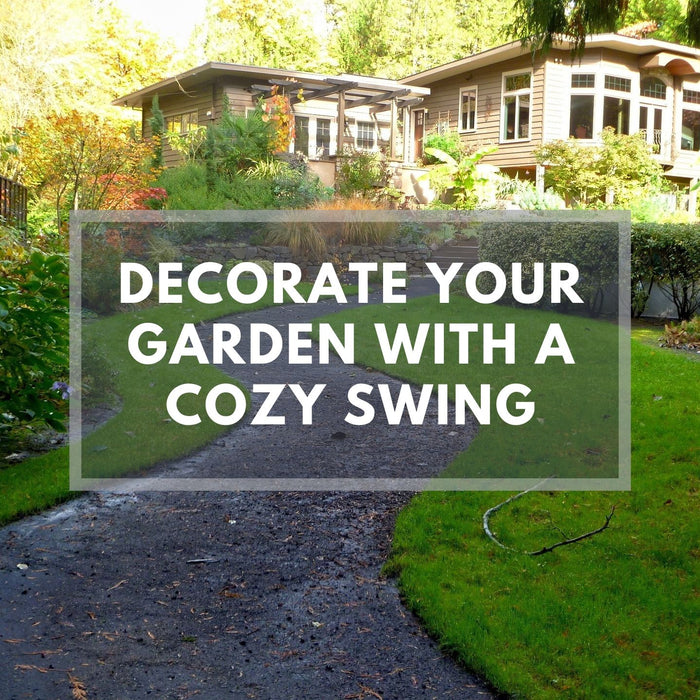 wooden garden swing