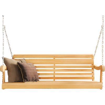 Wood porch swing with a painted finish