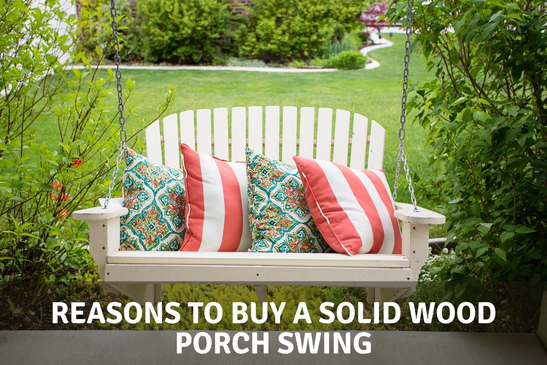 solid wood porch swing