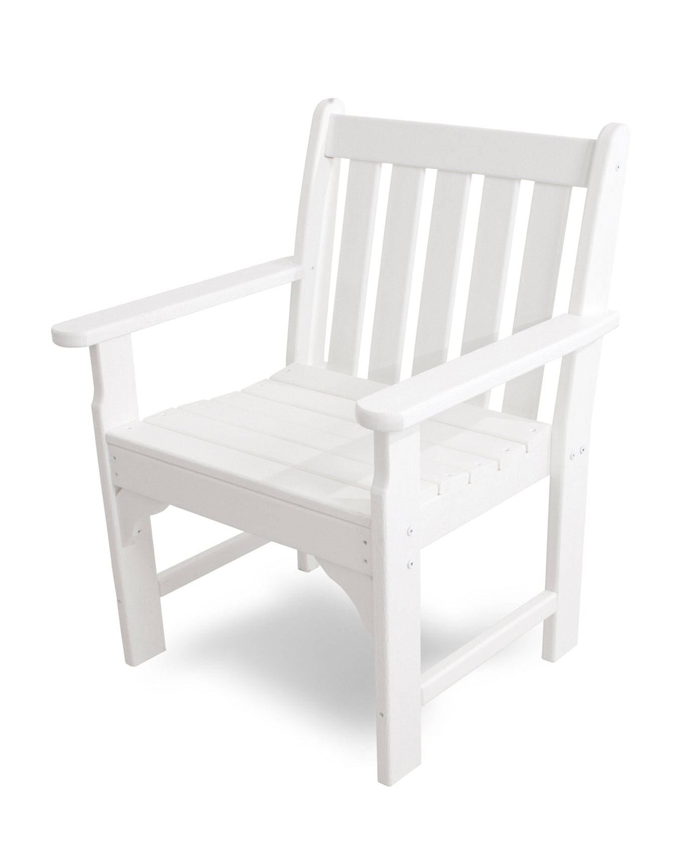 Polywood white outdoor arm chair