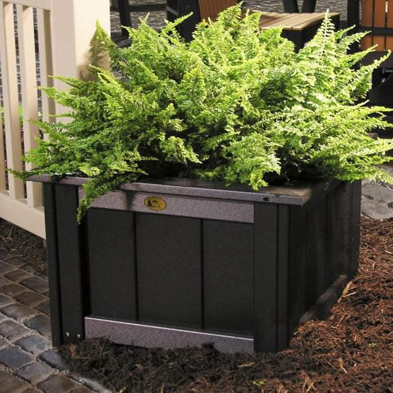LuxCraft recycled plastic square planter box
