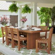 LuxCraft Urban Rectangular Dining Table 36x96 - slab-leg design detail