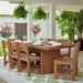 LuxCraft Urban Rectangular Dining Table 36x96 - slab-leg design detail