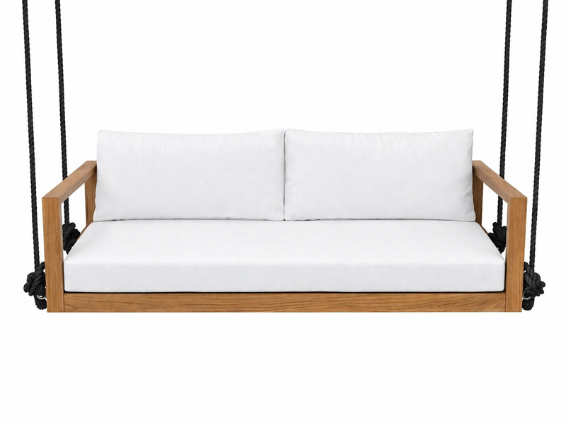 Bimini Teak Porch Swing Bed — Small — ModHaven, additional view