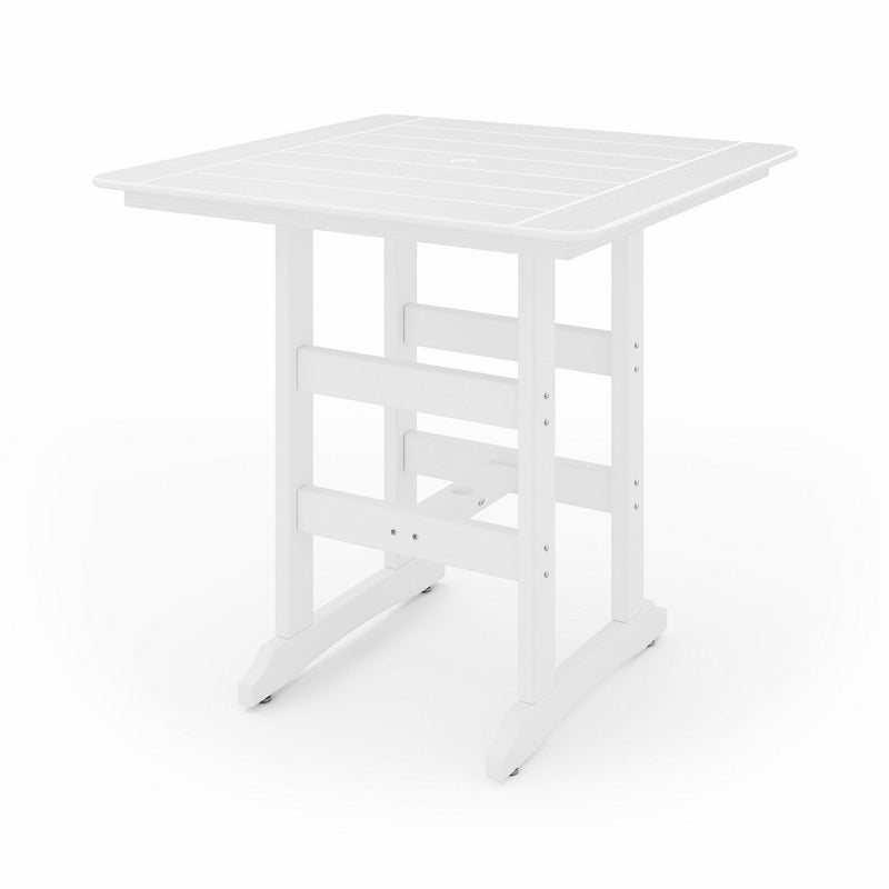 SoPoly 44" Savannah Square Bar Table in Destin White (image 1 of 2)
