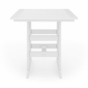 SoPoly 44" Savannah Square Bar Table in Destin White, front view