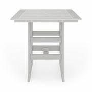SoPoly 44" Savannah Square Bar Table in Heron Gray, front view