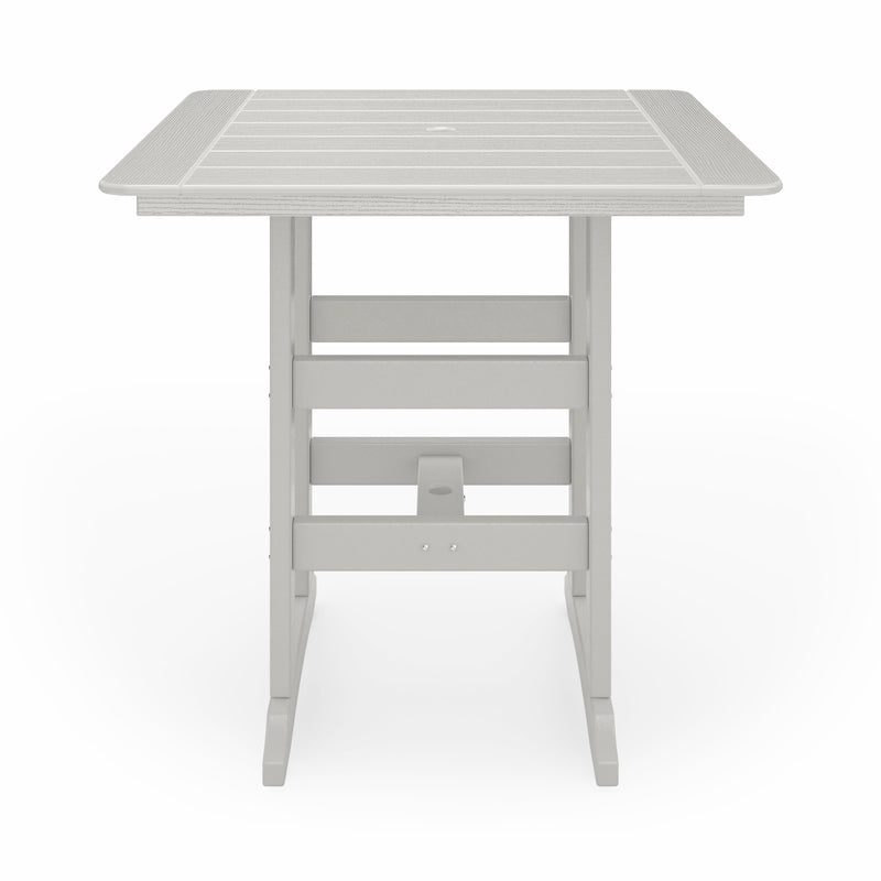 SoPoly 44" Savannah Square Bar Table in Heron Gray, front view