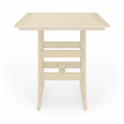 SoPoly 44" Savannah Square Bar Table in Tybee Sand, front view