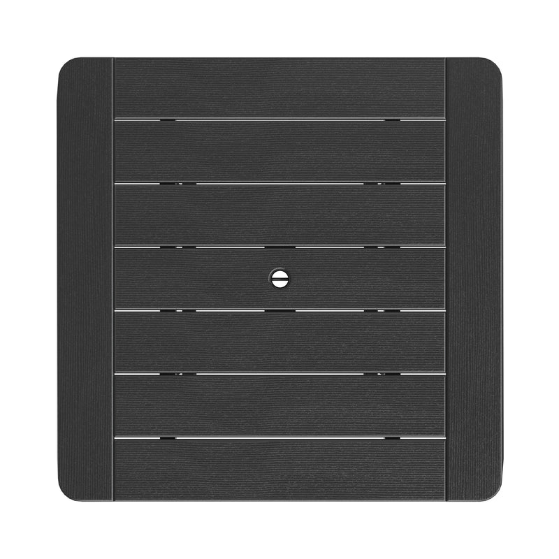 SoPoly 44" Savannah Square Dining Table in Black