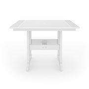 SoPoly 44" Savannah Square Dining Table in Destin White, front view
