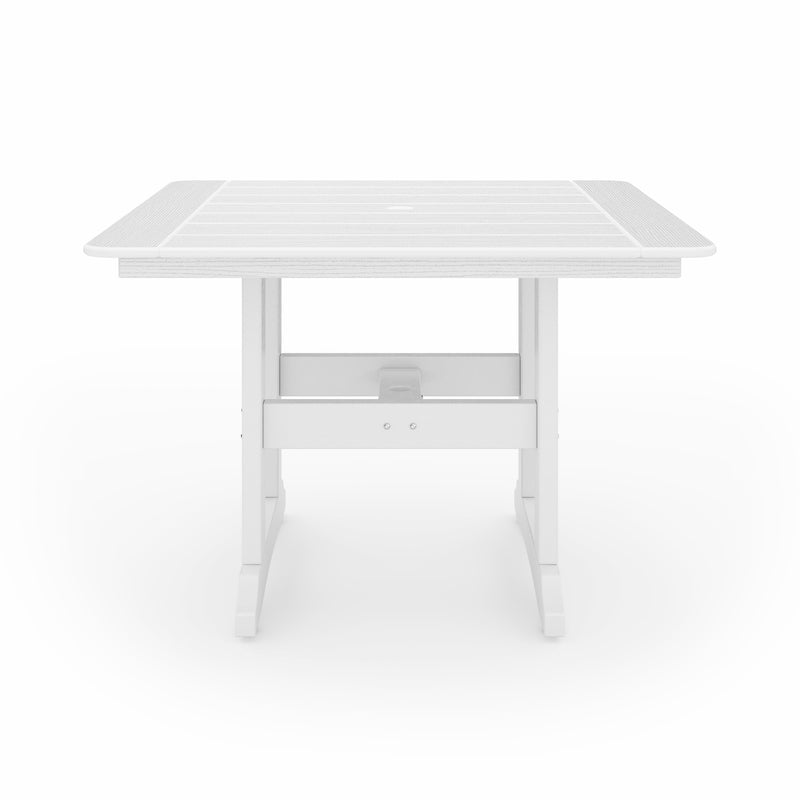 SoPoly 44" Savannah Square Dining Table in Destin White, front view
