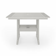 SoPoly 44" Savannah Square Dining Table in Heron Gray, front view