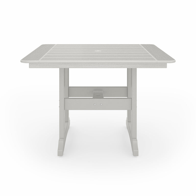 SoPoly 44" Savannah Square Dining Table in Heron Gray, front view