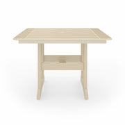SoPoly 44" Savannah Square Dining Table in Tybee Sand, front view