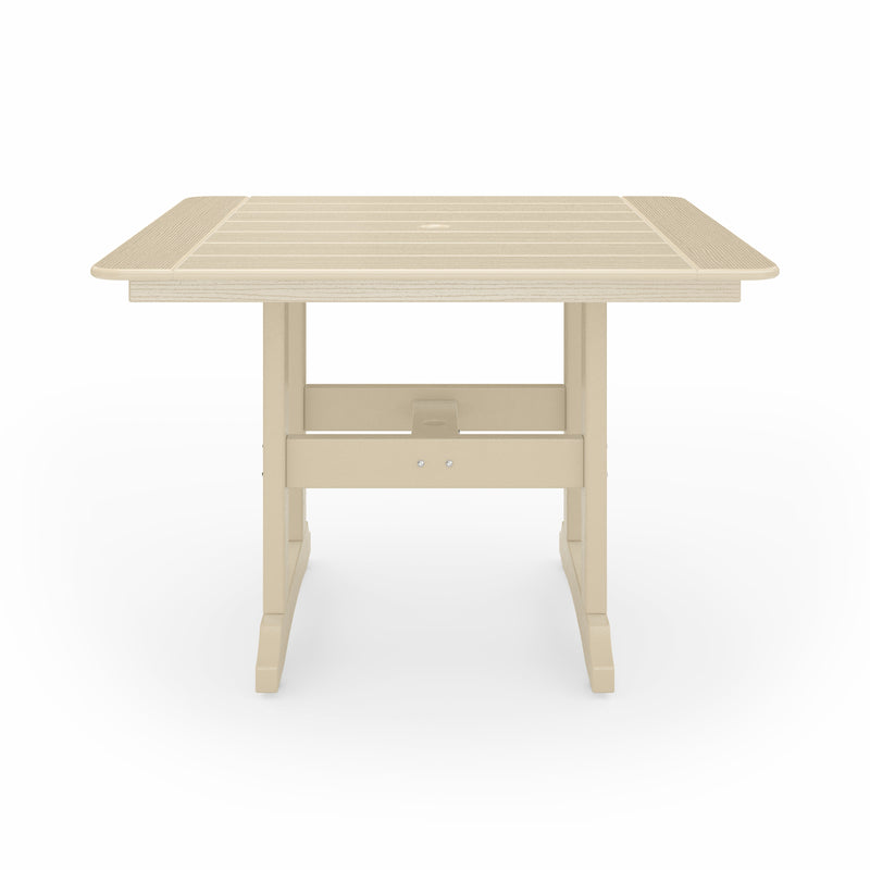 SoPoly 44" Savannah Square Dining Table in Tybee Sand, front view