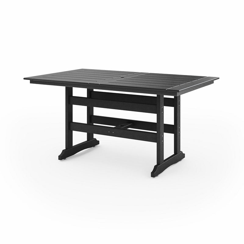 SoPoly 72" Savannah Farmhouse Counter Table in Black (image 1 of 2)