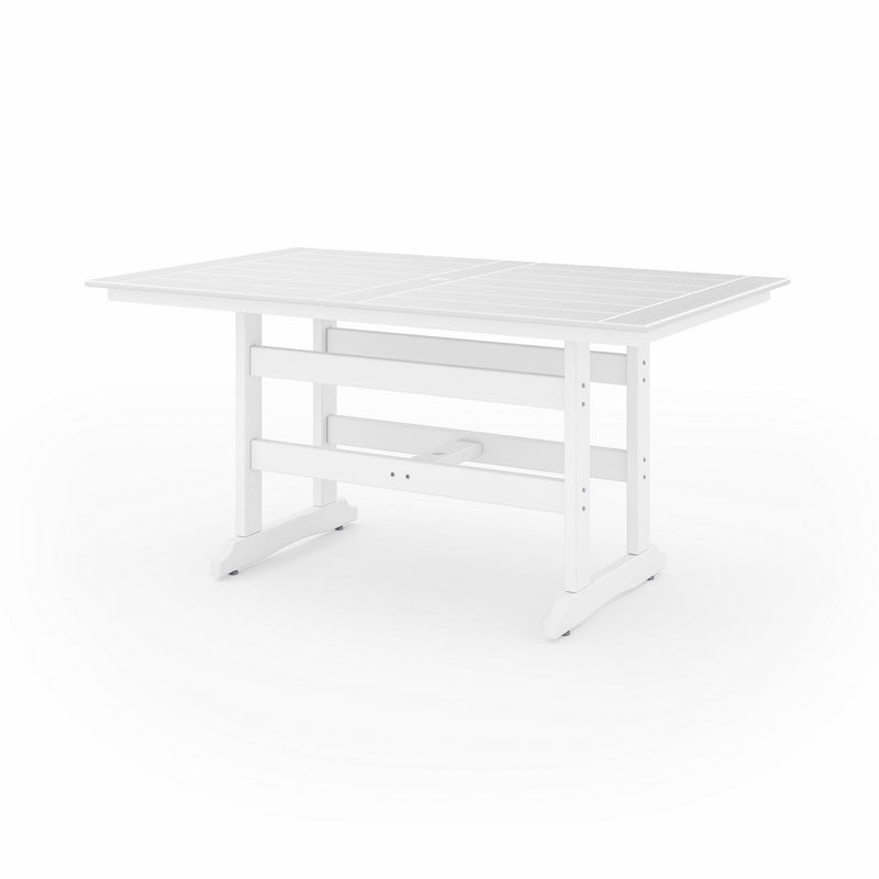 SoPoly 72" Savannah Farmhouse Counter Table in Destin White
