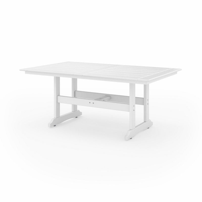 SoPoly 72" Savannah Farmhouse Dining Table in Destin White (image 1 of 2)