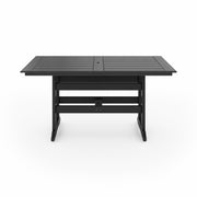 SoPoly 72" Savannah Farmhouse Counter Table in Black, front view