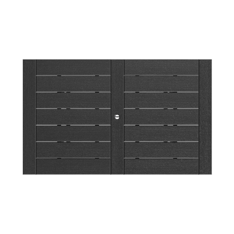 SoPoly 72" Savannah Farmhouse Counter Table in Black (image 2 of 2)