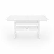 SoPoly 72" Savannah Farmhouse Counter Table in Destin White, front view