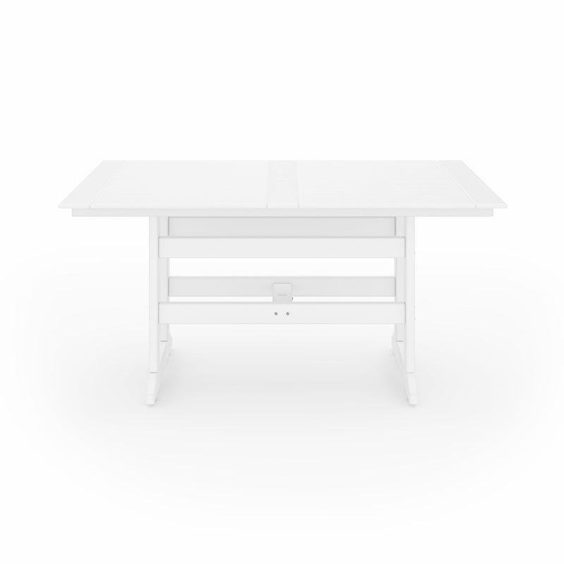 SoPoly 72" Savannah Farmhouse Counter Table in Destin White, front view