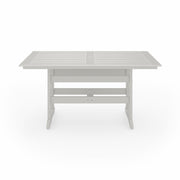 SoPoly 72" Savannah Farmhouse Counter Table in Heron Gray, front view