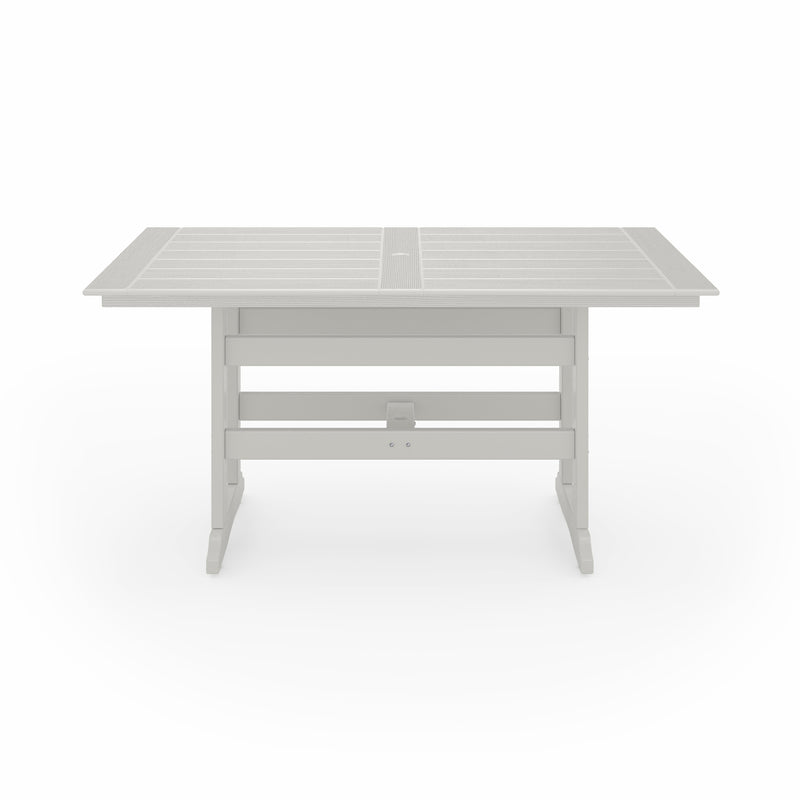 SoPoly 72" Savannah Farmhouse Counter Table in Heron Gray, front view