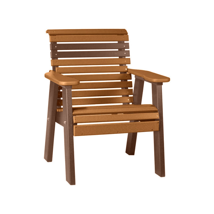LuxCraft Cedar 2' Rollback Recycled Plastic Chair With Cup Holder