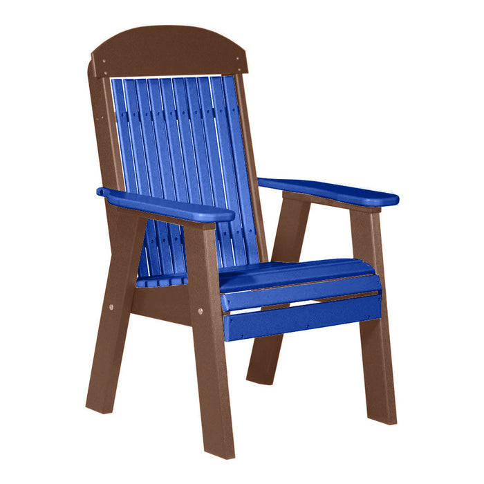 LuxCraft Blue 2' Classic Highback Recycled Plastic Chair