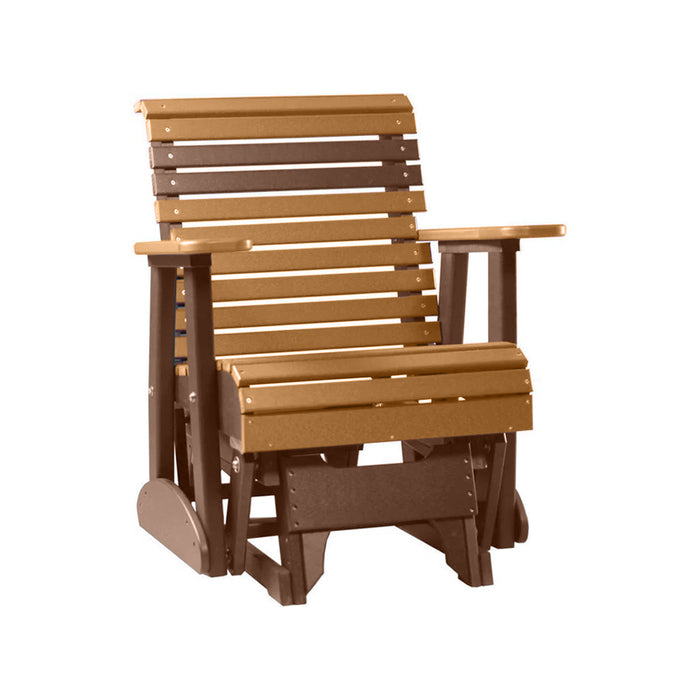 LuxCraft Red 2 foot Rollback Recycled Plastic Glider Chair