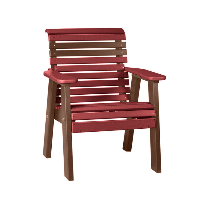 LuxCraft Cherry wood 2' Rollback Recycled Plastic Chair With Cup Holder
