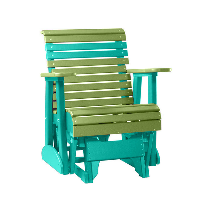 LuxCraft Lime Green 2 foot Rollback Recycled Plastic Glider Chair
