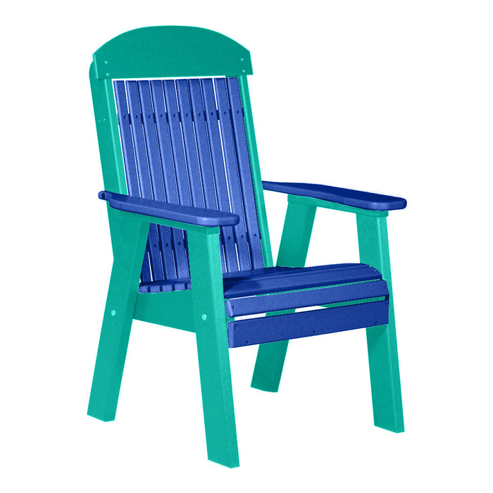 LuxCraft Blue 2' Classic Highback Recycled Plastic Chair