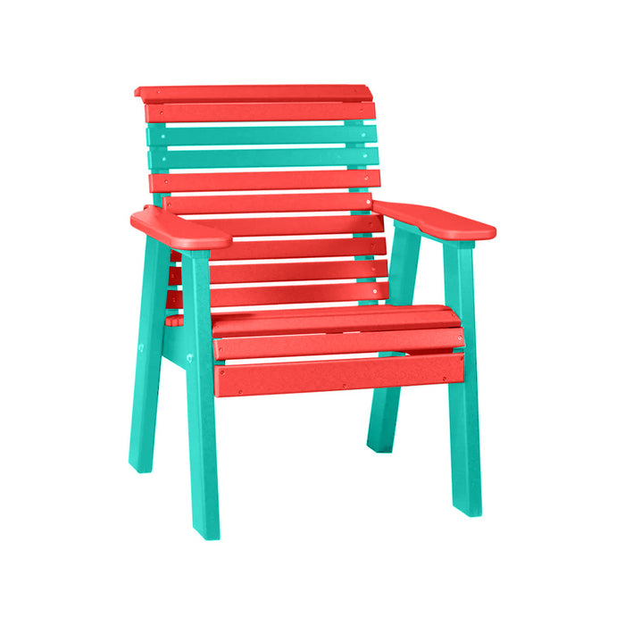 LuxCraft Red 2' Rollback Recycled Plastic Chair