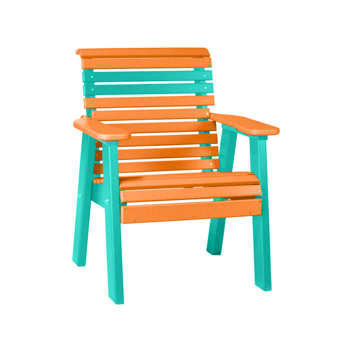 LuxCraft Tangerine 2' Rollback Recycled Plastic Chair
