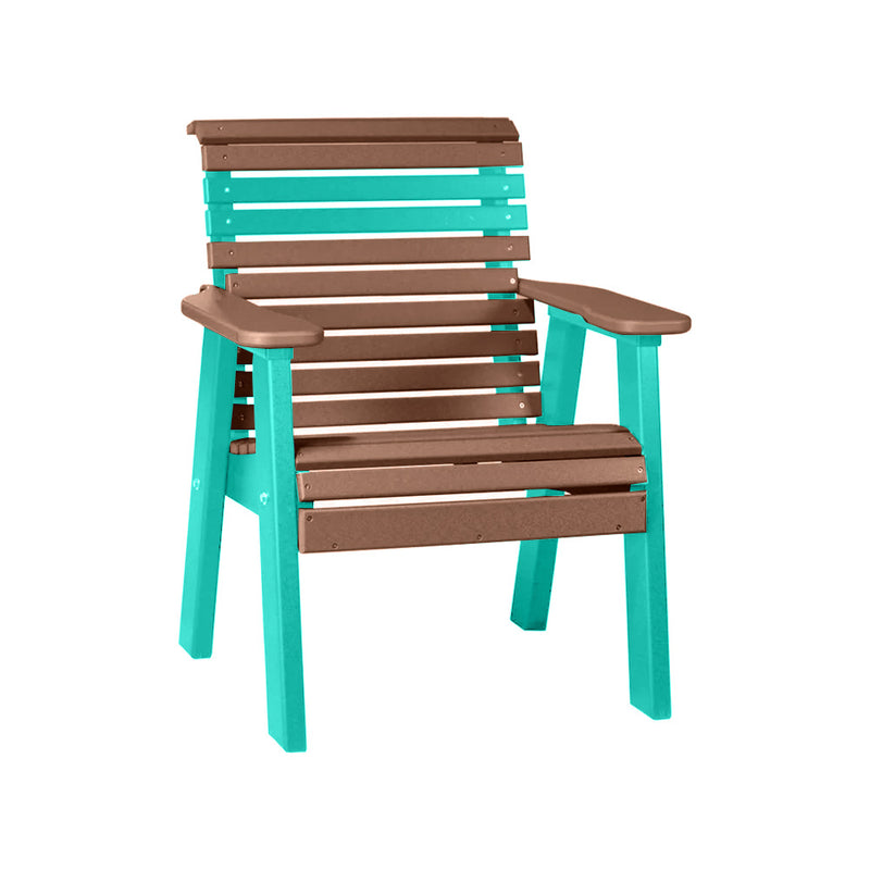 LuxCraft Antique Mahogany 2' Rollback Recycled Plastic Chair