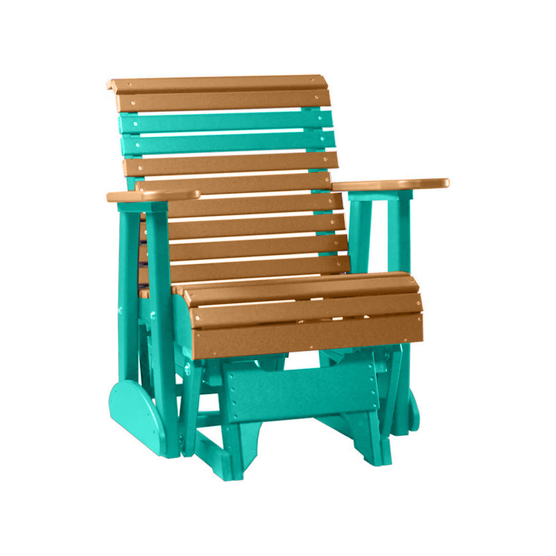 LuxCraft Red 2 foot Rollback Recycled Plastic Glider Chair