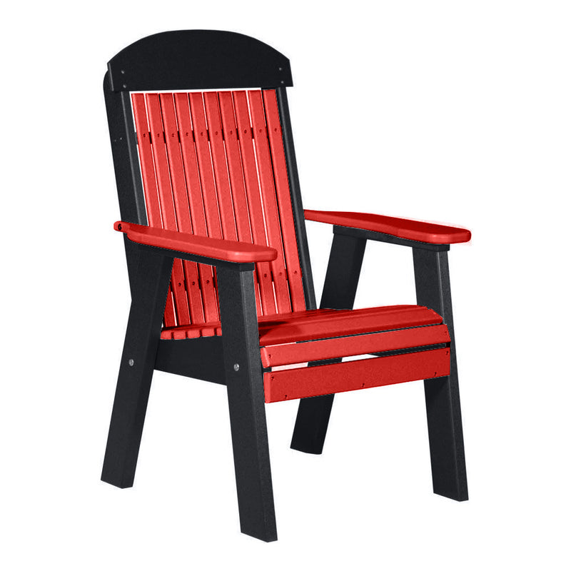 LuxCraft Red 2' Classic Highback Recycled Plastic Chair