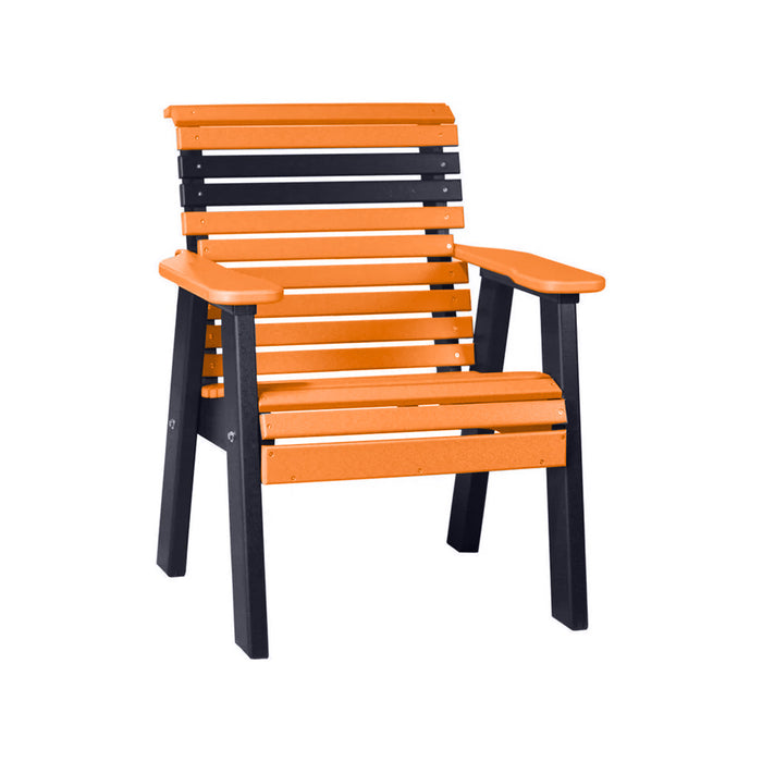 LuxCraft Tangerine 2' Rollback Recycled Plastic Chair