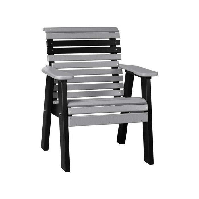 LuxCraft Gray 2' Rollback Recycled Plastic Chair