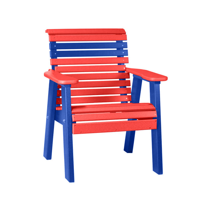 LuxCraft Red 2' Rollback Recycled Plastic Chair