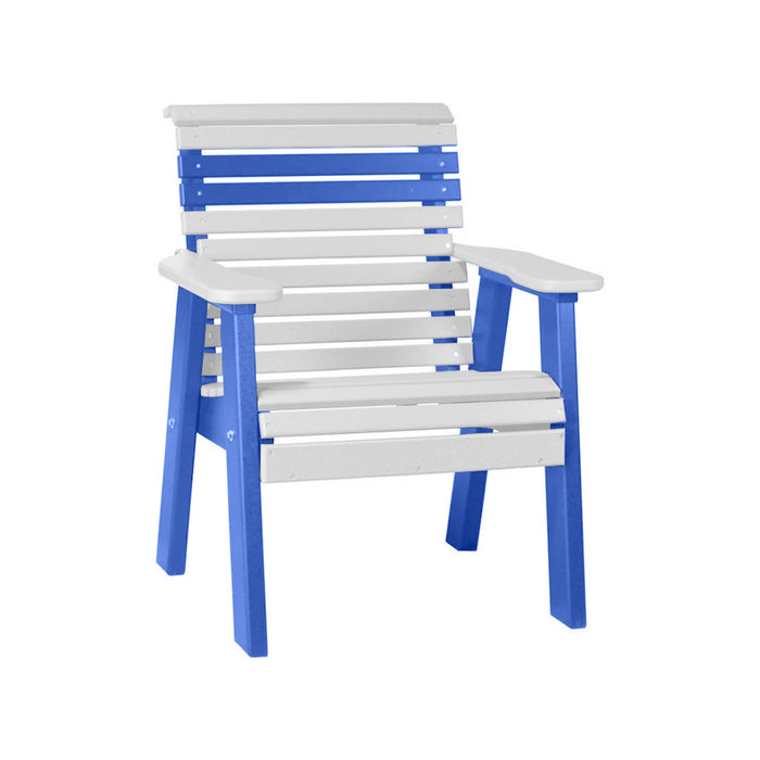 LuxCraft White 2' Rollback Recycled Plastic Chair