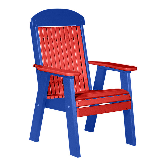 LuxCraft Red 2' Classic Highback Recycled Plastic Chair