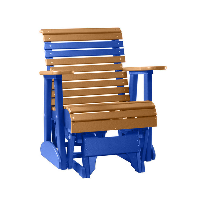 LuxCraft Red 2 foot Rollback Recycled Plastic Glider Chair