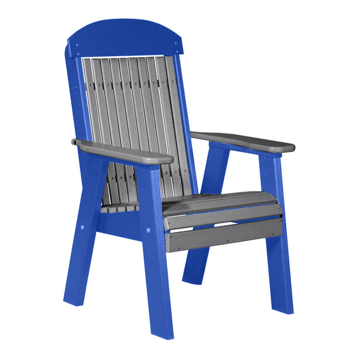 LuxCraft Gray 2' Classic Highback Recycled Plastic Chair