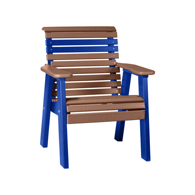 LuxCraft Antique Mahogany 2' Rollback Recycled Plastic Chair