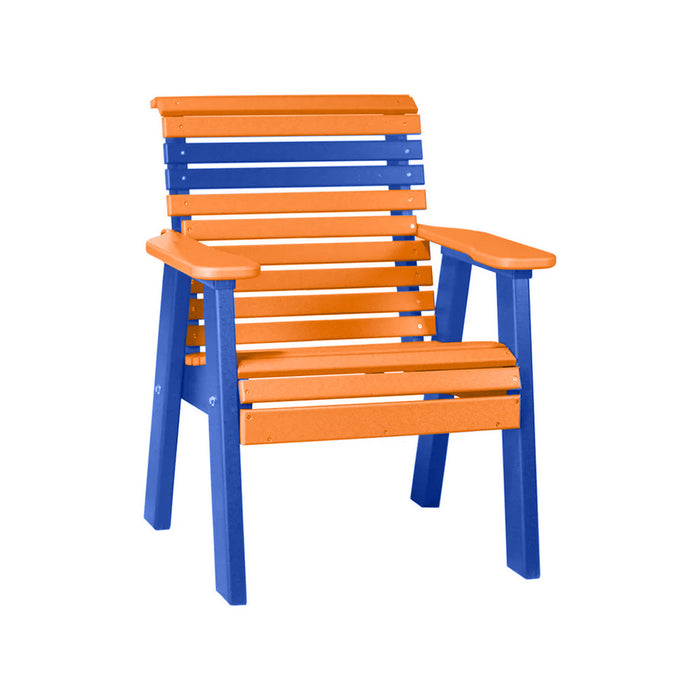 LuxCraft Tangerine 2' Rollback Recycled Plastic Chair